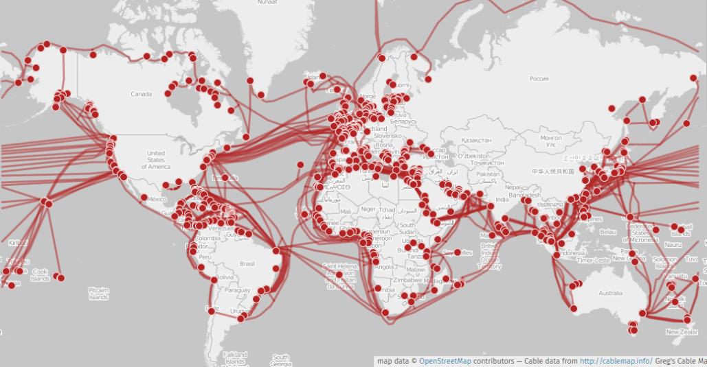 Submarine cable map